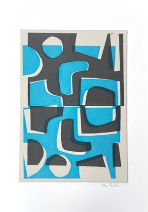 Image of Abstract Notan Fabric Print