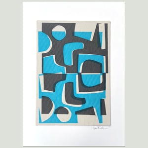 Image of Abstract Notan Fabric Print