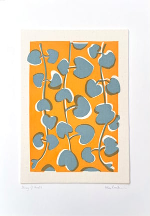 Image of String Of Hearts Fabric Print #2