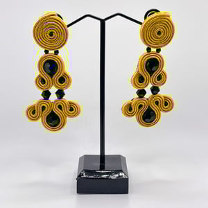 Pendientes soutache VERSALLES - color mostaza