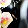 Black And Gold Leaf Small Dangle Earrings 