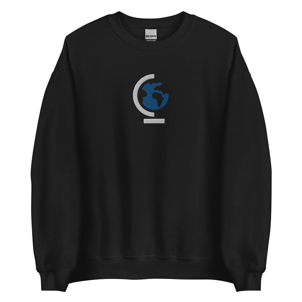 NICS - Globe Icon - Crewneck - Back or Grey