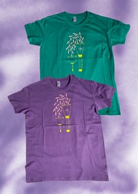 Image 1 of T-shirt massue coupée violet ou vert