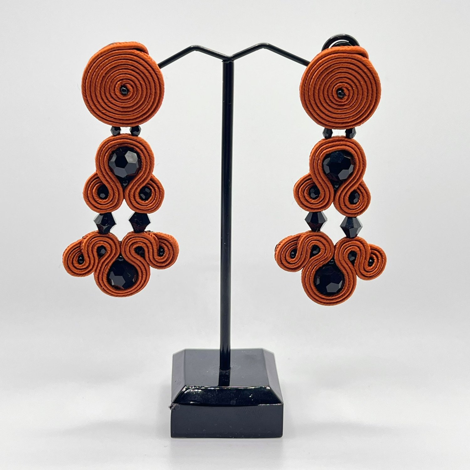 Pendientes soutache VERSALLES - color terracotta