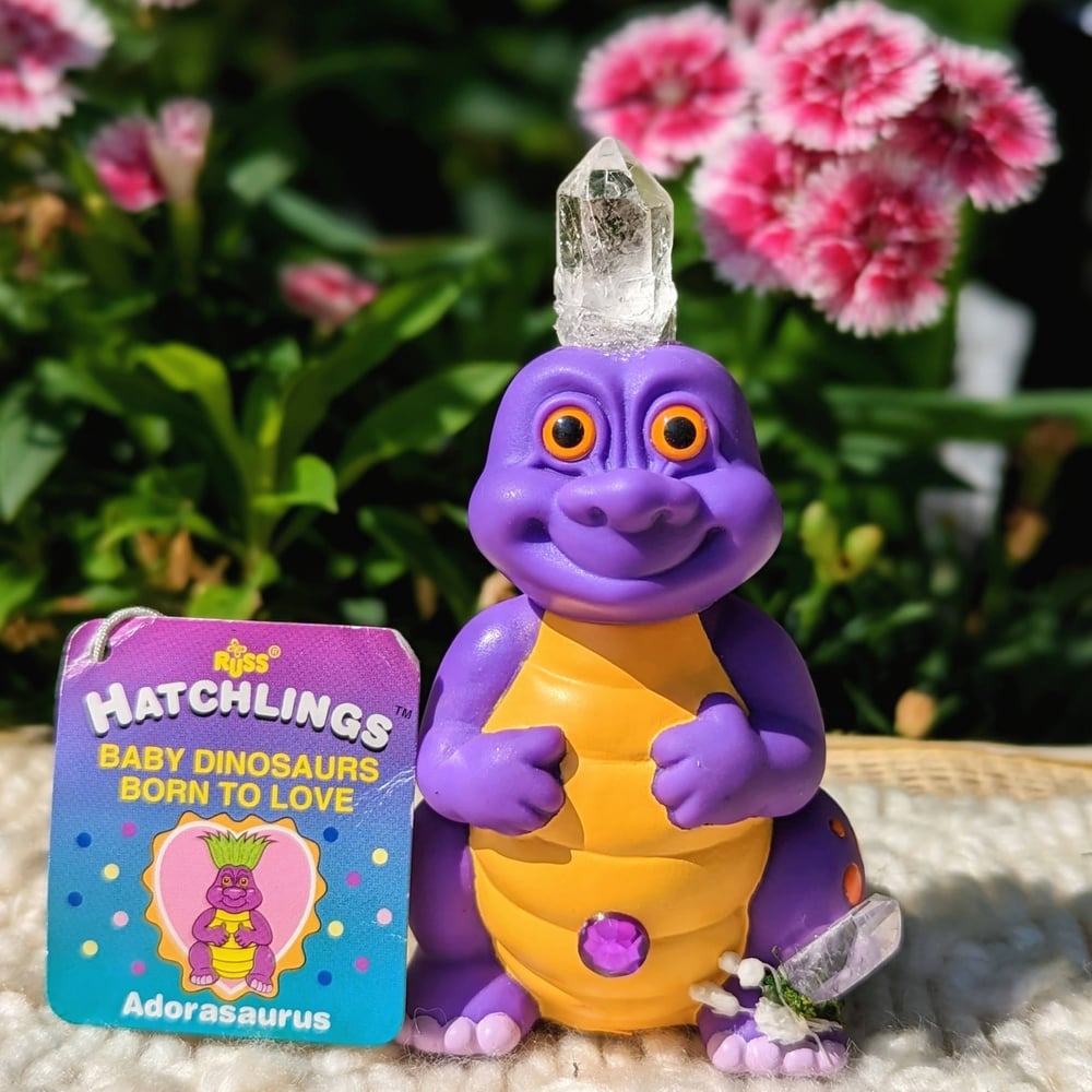 Hatchling's Adorasaurus Crystal Dino Troll 4"
