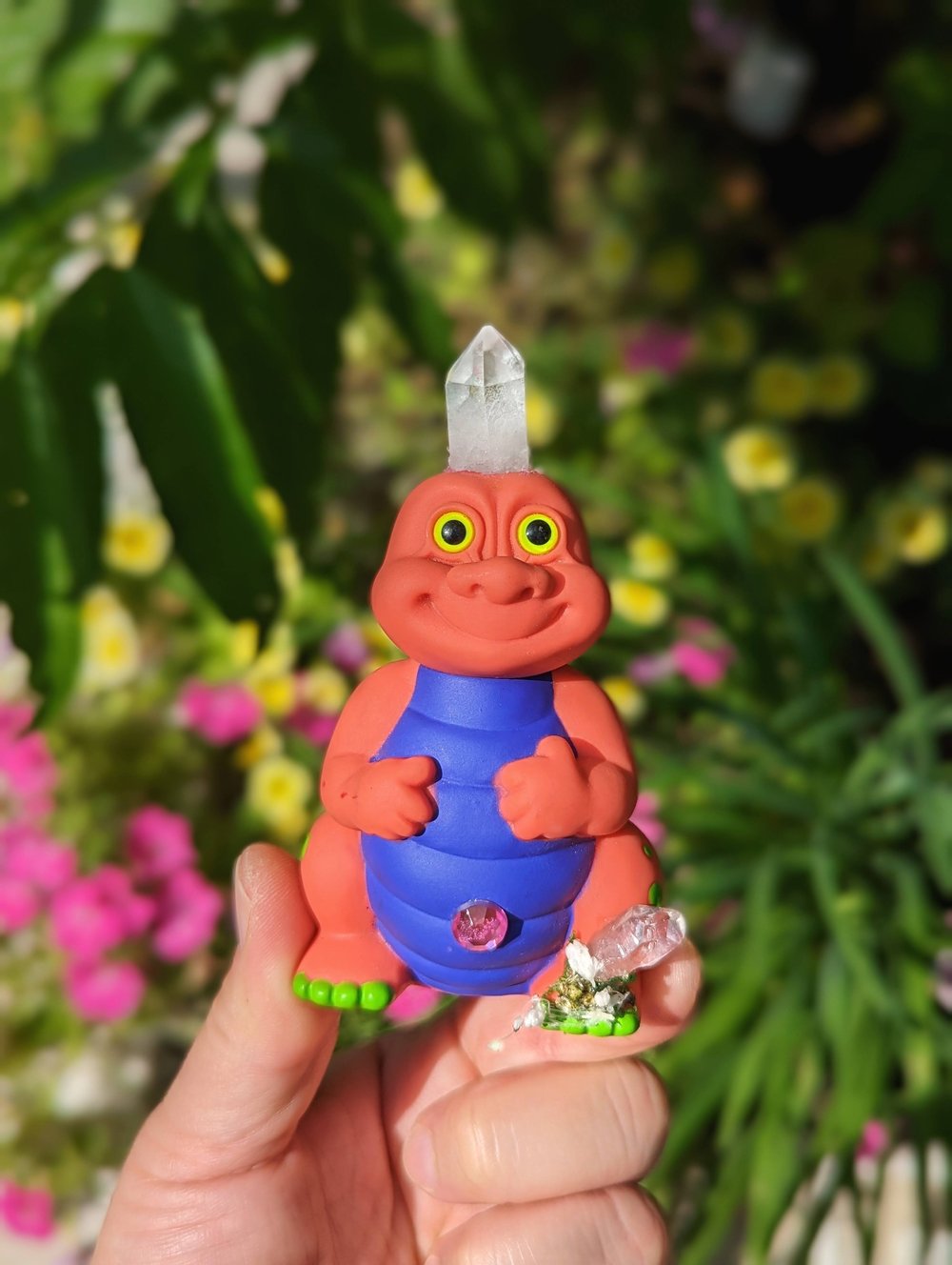 Hatchling's Sweetasaurus Crystal Dino Troll 4"