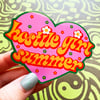 Hostile Girl Summer Sticker