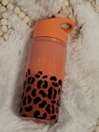Image 1 of 14oz Coral Leopard Water Bottle