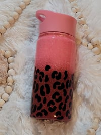 Image 1 of 14oz Pink Leopard Water Bottle