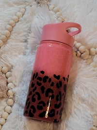 Image 2 of 14oz Pink Leopard Water Bottle