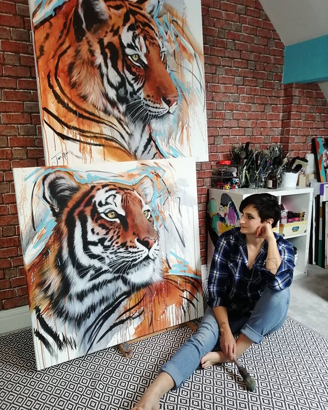 Original Painting<BR>'Amber Fire'