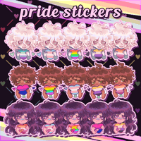 Image 2 of Danganronpa Heart Pride Flag Stickers