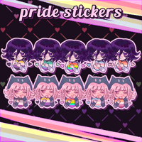 Image 3 of Danganronpa Heart Pride Flag Stickers