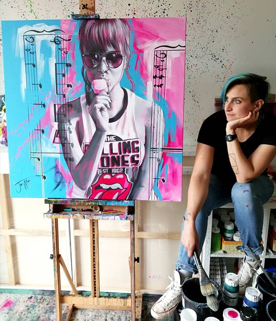 Original Painting<BR>'She's Like A Rainbow'