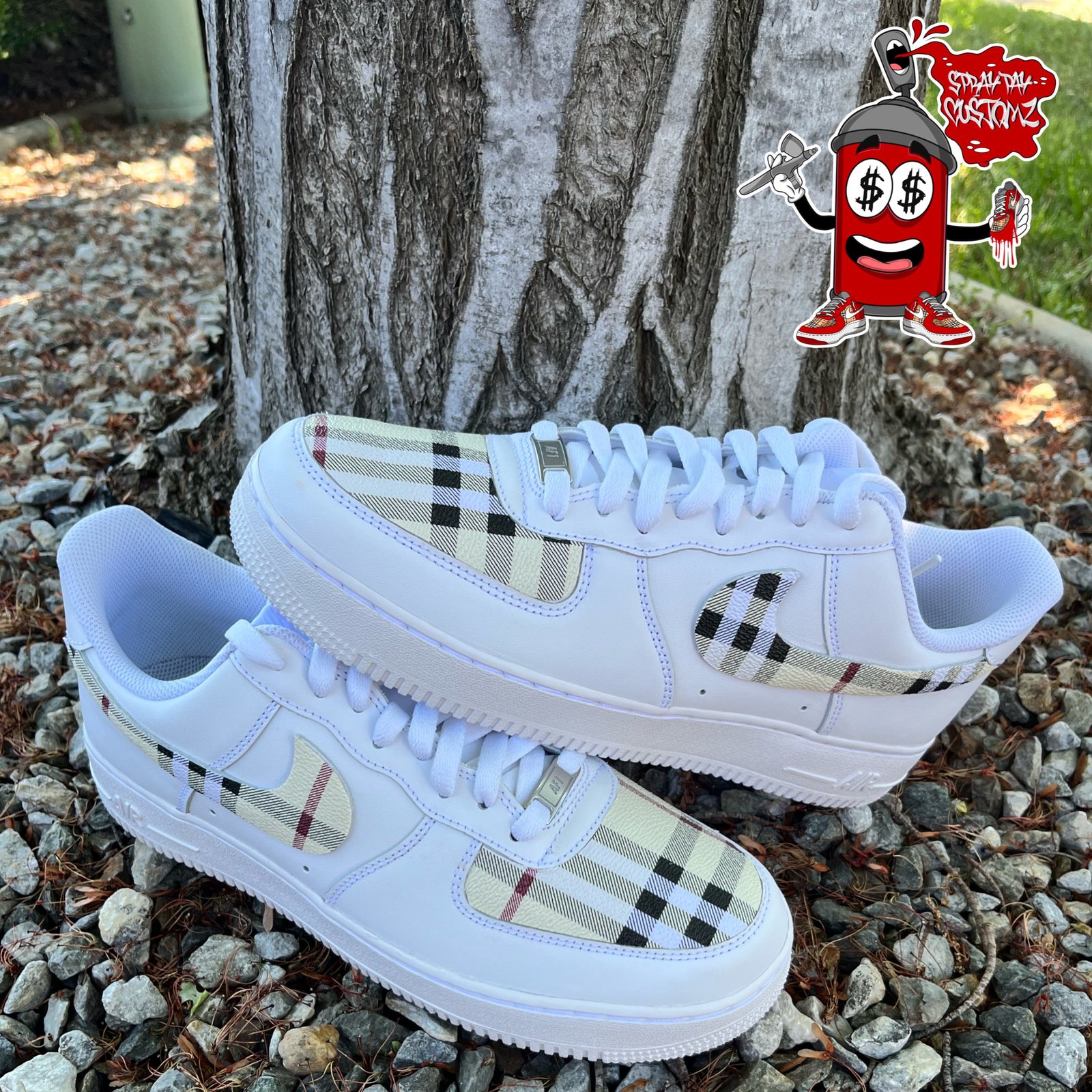 nike air force custom burberry