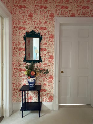 Image of Pre-order Pink Toile Wallpaper