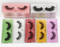 3D Mink Lashes Wholesale 4 Pairs Faux Mink Eyelashes Natural False Eyelashes 