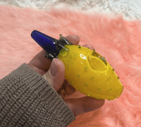 Image 1 of Pineapple Glass Smoking Pipe Glass Spoon Pipe Glass Pipe Smoking Bowl Color Changing pipe