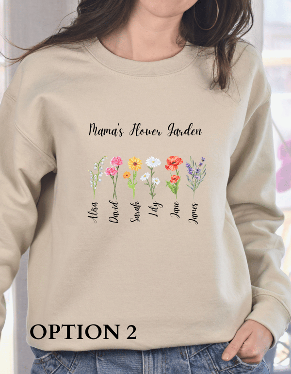 Image of Customizable crew sweatshirt, mom/grandma/sister/aunt gift, custom gift