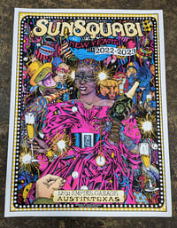 Image 1 of SunSquabi - NYE 2022-2023 poster- Artwork by Caitlin Mattisson.