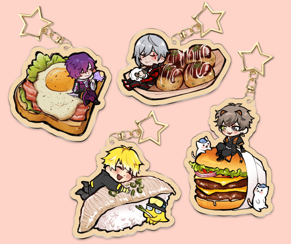 Image of (LAST CHANCE) Noctyx Lunch Acrylic Keychains