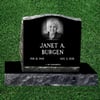 Black Granite Slant Headstone