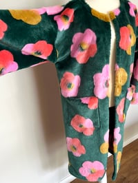 Image 2 of Faux Fur Retro Flower Coat 