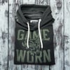 GAME-WORN Super Heavyweight Pullover Hooded Sweatshirt - Charcoal Black/Combat Green
