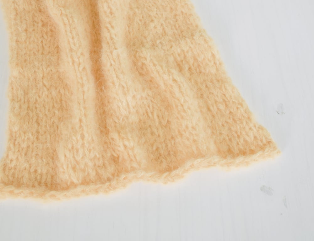 Image of Buttercream Fuzzy Plush Knit Layer