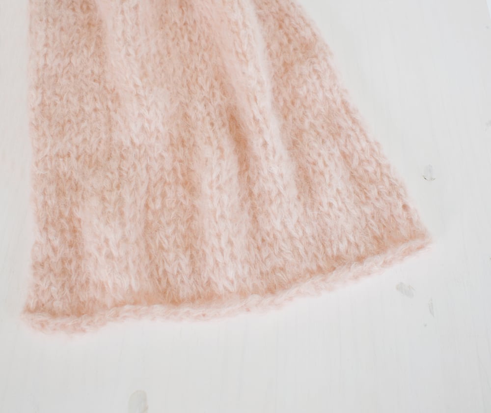 Image of Peach Fuzzy Plush Knit Layer