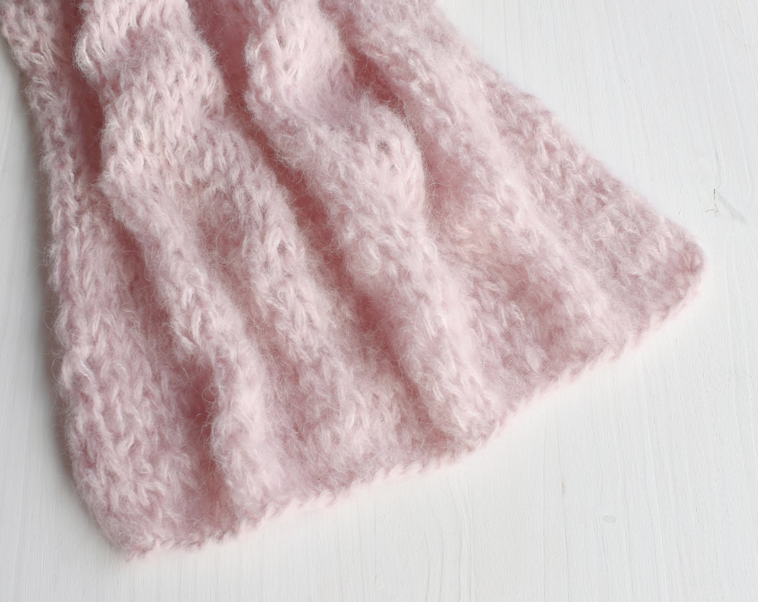 Image of Blush Fuzzy Plush Knit Layer