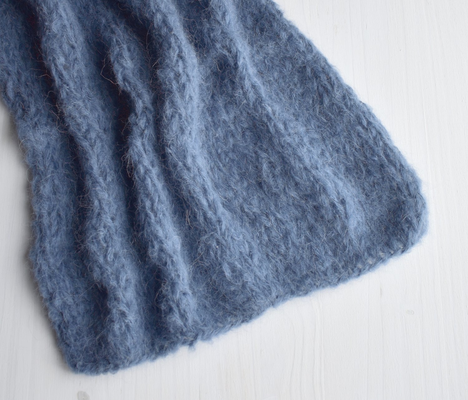 Image of Demin Fuzzy Plush Knit Layer
