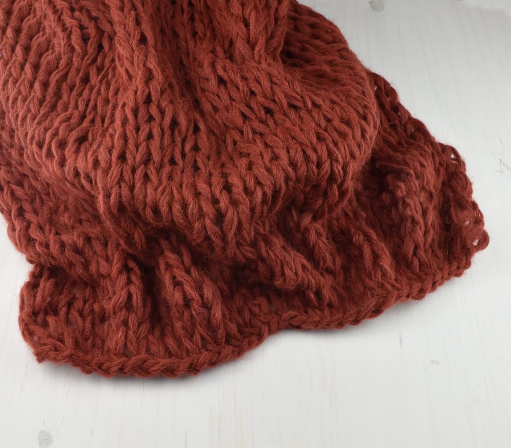 Image of Rust Plush Knit Layer