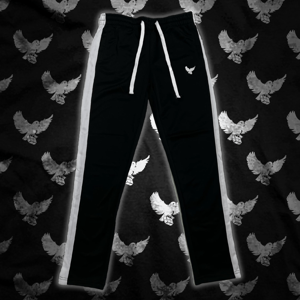 Image of Black/White Track Joggers