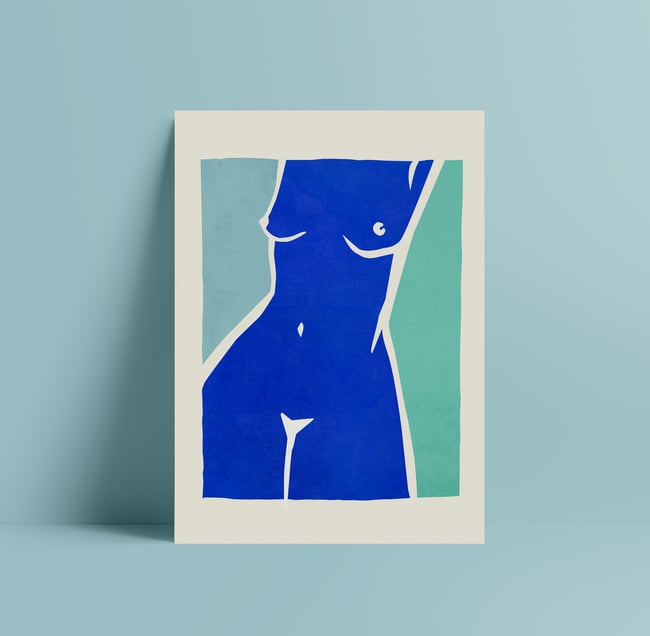Nude in blue