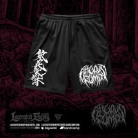 FATUOUS RUMP - Kanji - Black Mesh Shorts
