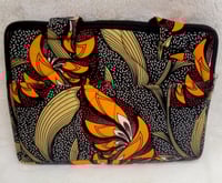 Image 1 of African Print Overnight and laptop bag 