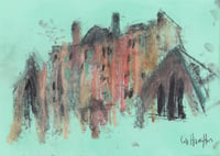 Across From The Glasgow University Union - Soft Pastels and Charcoal on Paper 