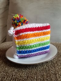 Image 1 of Rainbow Cake Slice
