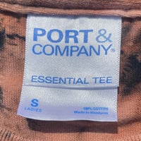 Image 3 of Bear Head on Black Reverse Tie Dye T-shirt w/ Red Print - Women's S