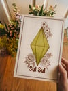 Plumbob The sims Inspired print, Sul Sul, The Sims gifts