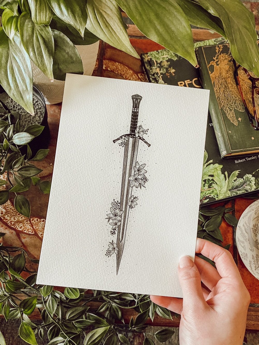 Lord of the Rings Boromir's sword illustration print