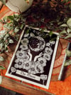 The Moon Tarot card style dot work print - astrology, zodiacs and tarot’s