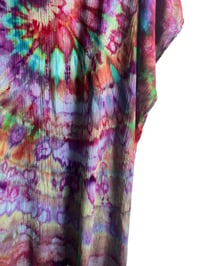 Image 11 of M Woven Long Kimono in Bright Spiral Ice Dye