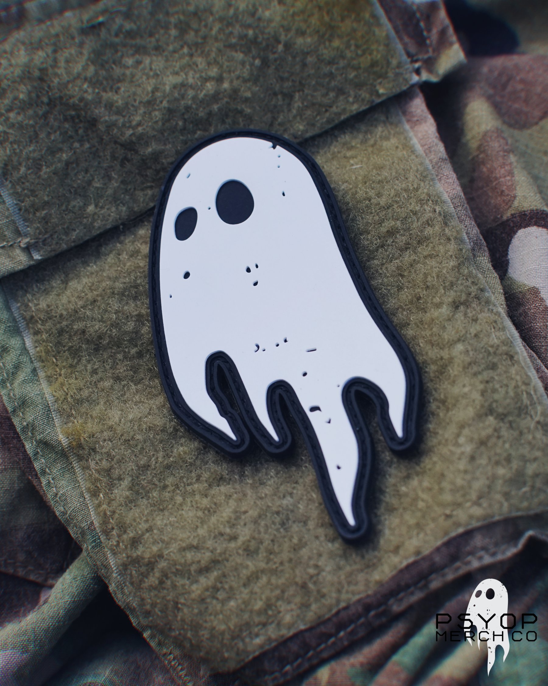 PMC GHOST LOGO PVC PATCH | PSYOP Merch Co