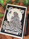 The Empress tarot inspired dot work print, astrology, zodiac and tarot decks.