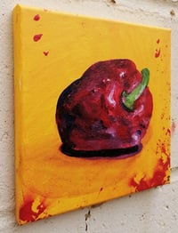 Image 2 of SEAN WORRALL - The Red Pepper From Mare Street - Acrylic on canvas 20x20cm