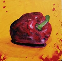 Image 3 of SEAN WORRALL - The Red Pepper From Mare Street - Acrylic on canvas 20x20cm