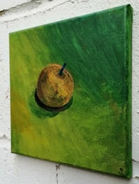 Image 2 of SEAN WORRALL - An Apple From The Tree By Shrewsbury Jail - Acrylic on canvas, 20x20cm