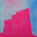 Image of SEAN WORRALL - Margate Skyline No.56 (Dreamland)  acrtlic on canvas, 20x20cm